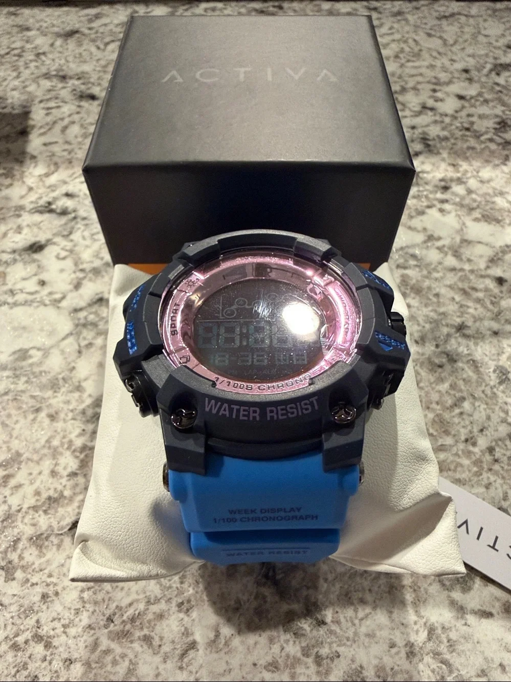 Activa X Invicta 50mm Digital Watch Blue ACW8082-011 New